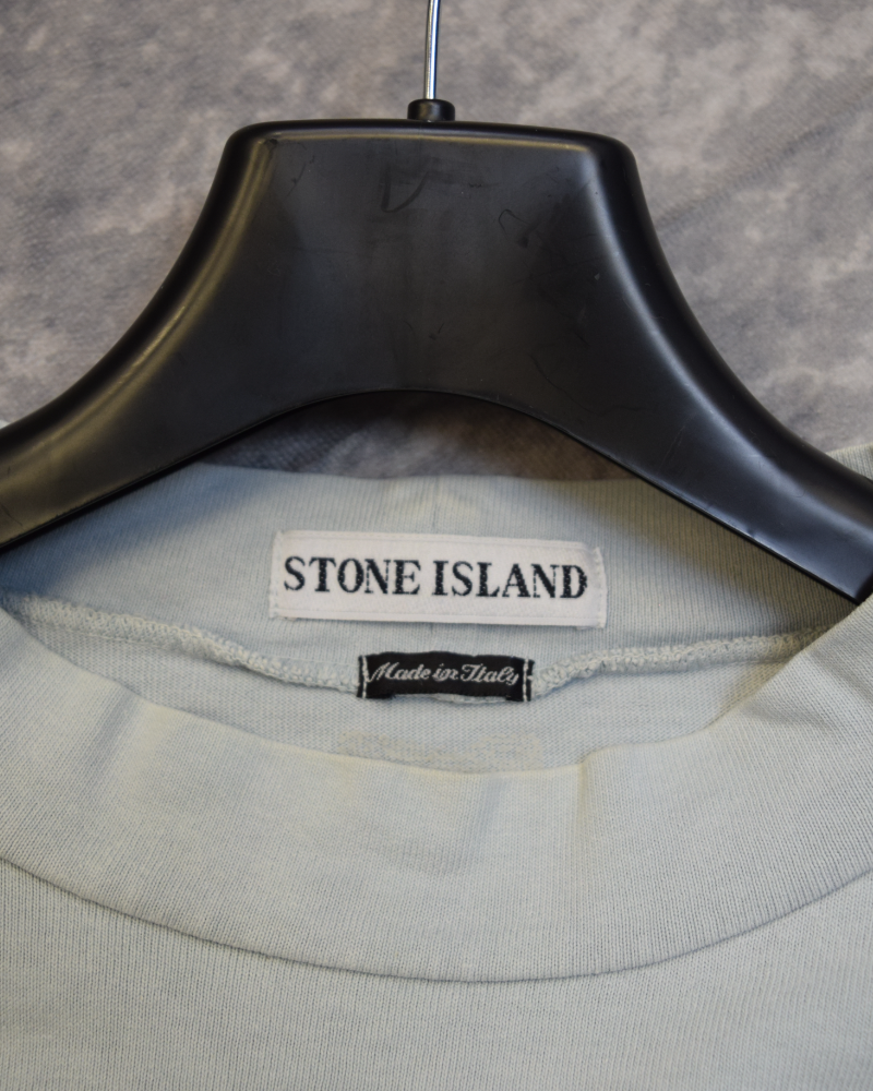 Stone island Vintage Marina Lightweight Crewneck blue detail view