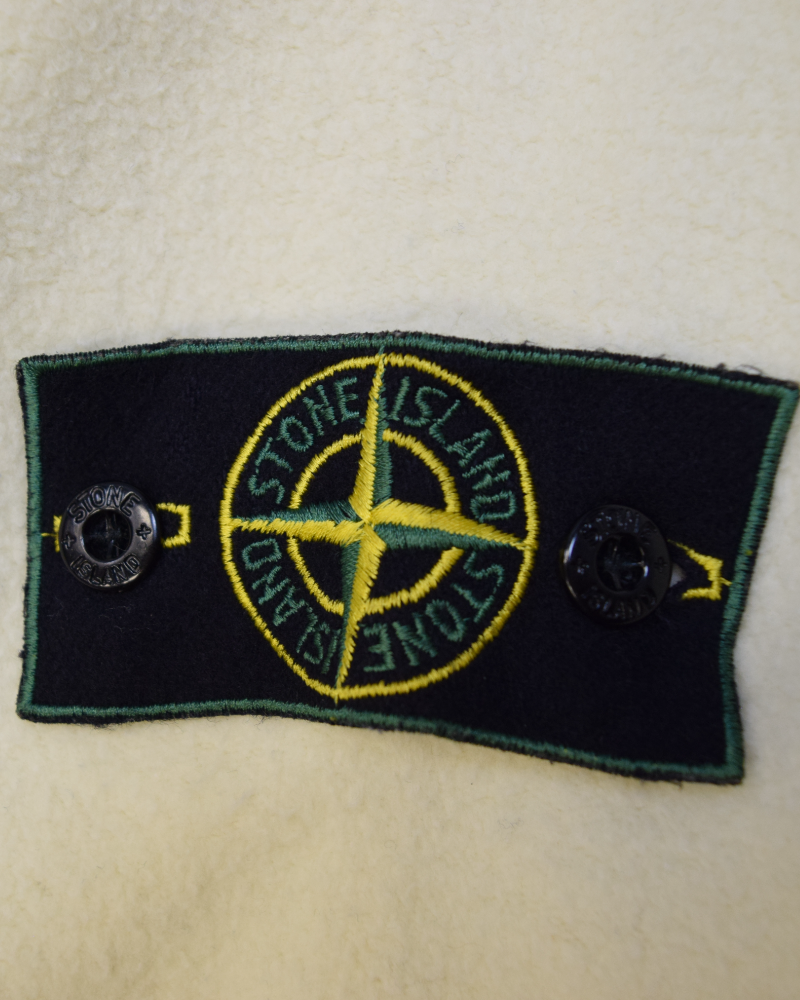 Stone Island Vintage Fleece Highneck cream detail view