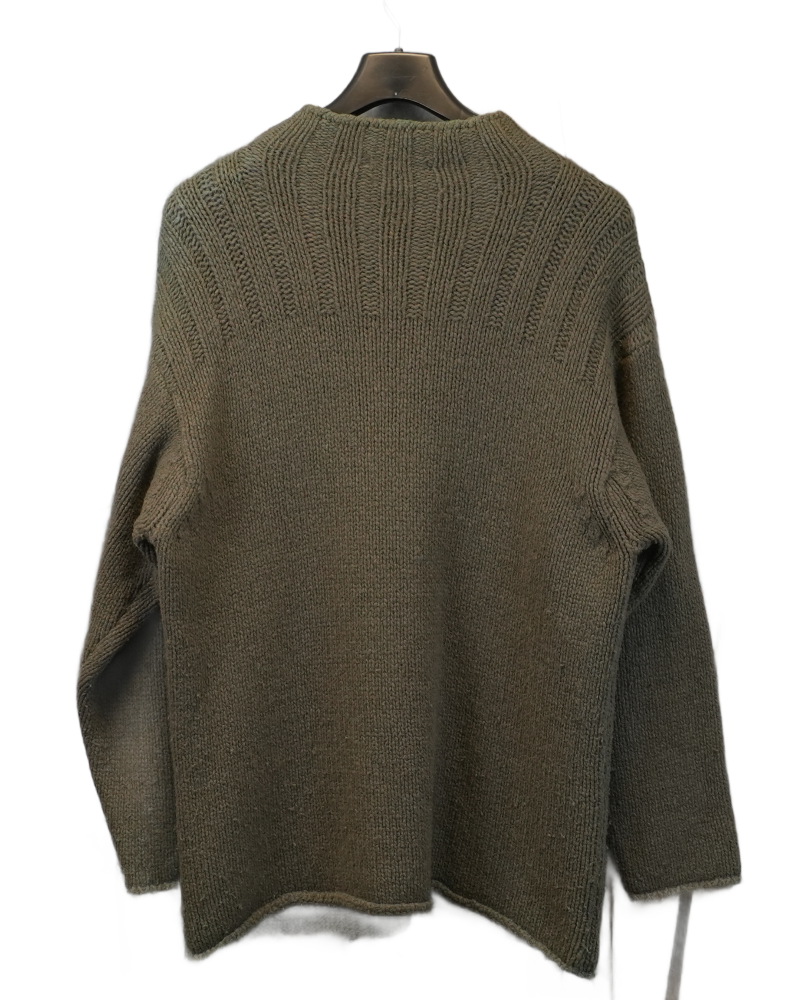 Stone Island Vintage Fishermans Knit khaki green back view