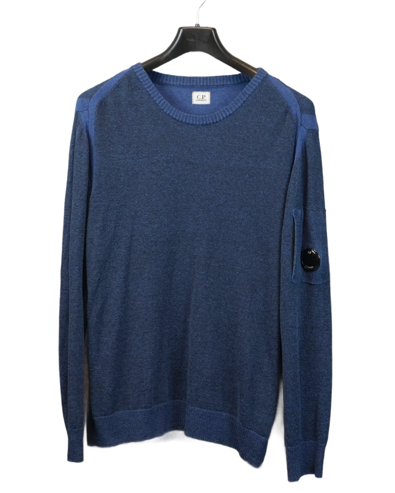Stone Island Lens Lightweight Knit blue front view