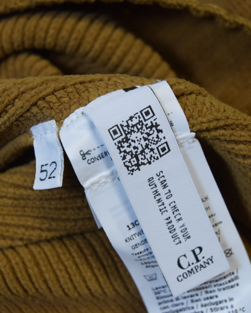 Stone Island Lens Dense Cotton Knit brown detail view
