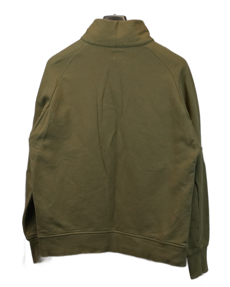 C.P Company full zip lens sweatshirt military green back view