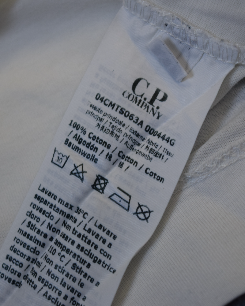 C.P Company Chest Logo T-Shirt - Mako Cotton white detail view