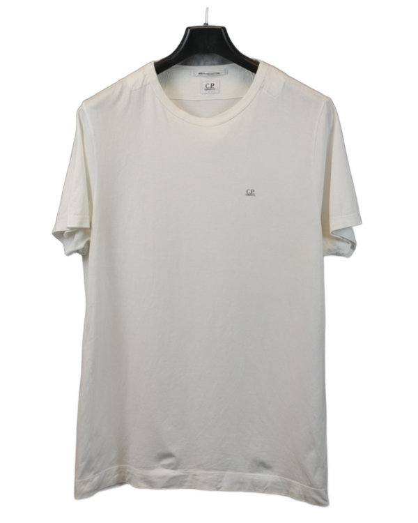 C.P Company Chest Logo T-Shirt - Mako Cotton white front view