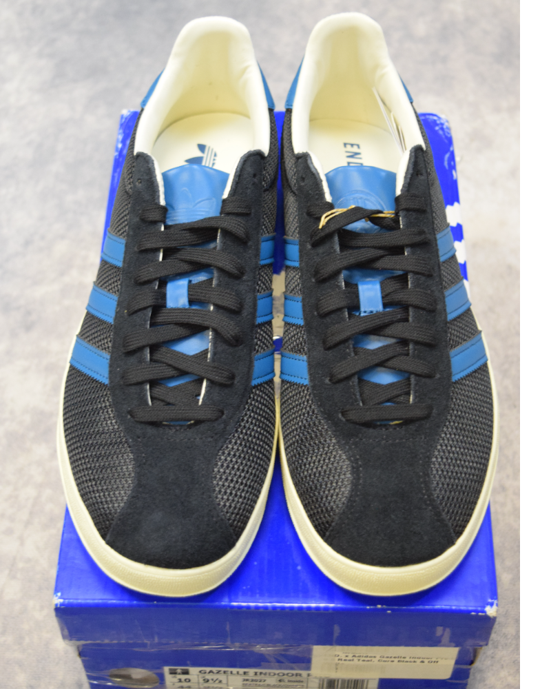 Gazelle Indoor Pro x END Teal/Black Off White back view