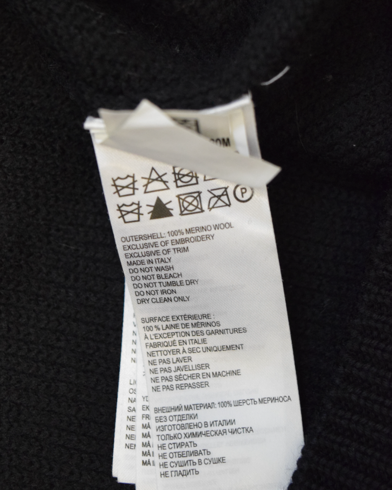 Canada Goose Merino Wool Rosseau Sweater Black detail view