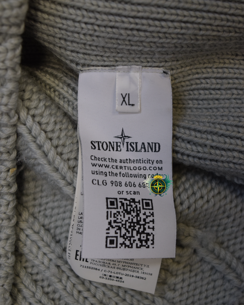Stone island Stone Island Heavy Knit Grey detail view