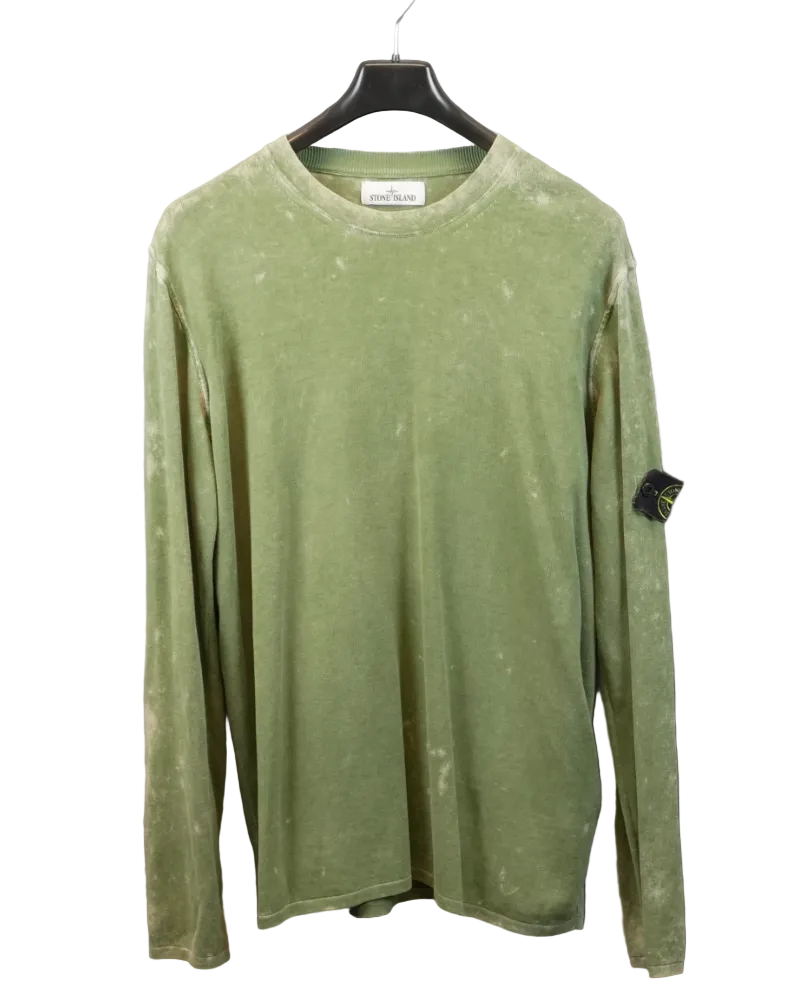 Stone Island OVD Light Weight Sweatshirt Green front view