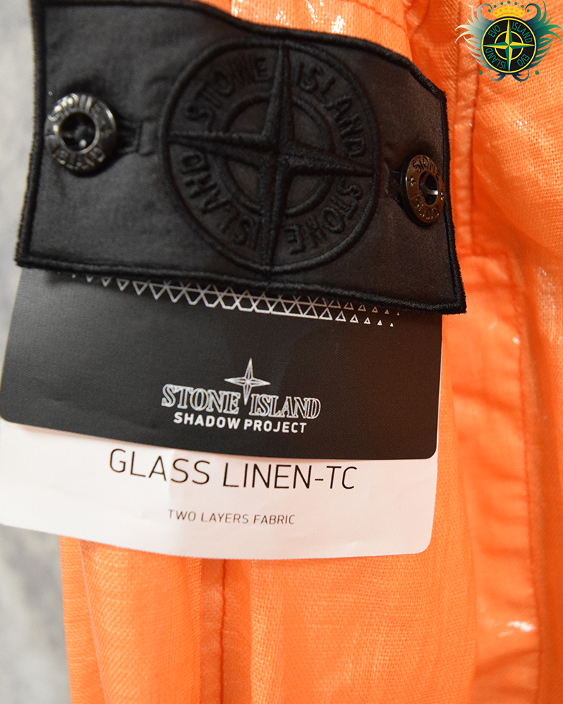 Stone Island Shadow Project Glass Linen-TC Jacket Orange - L