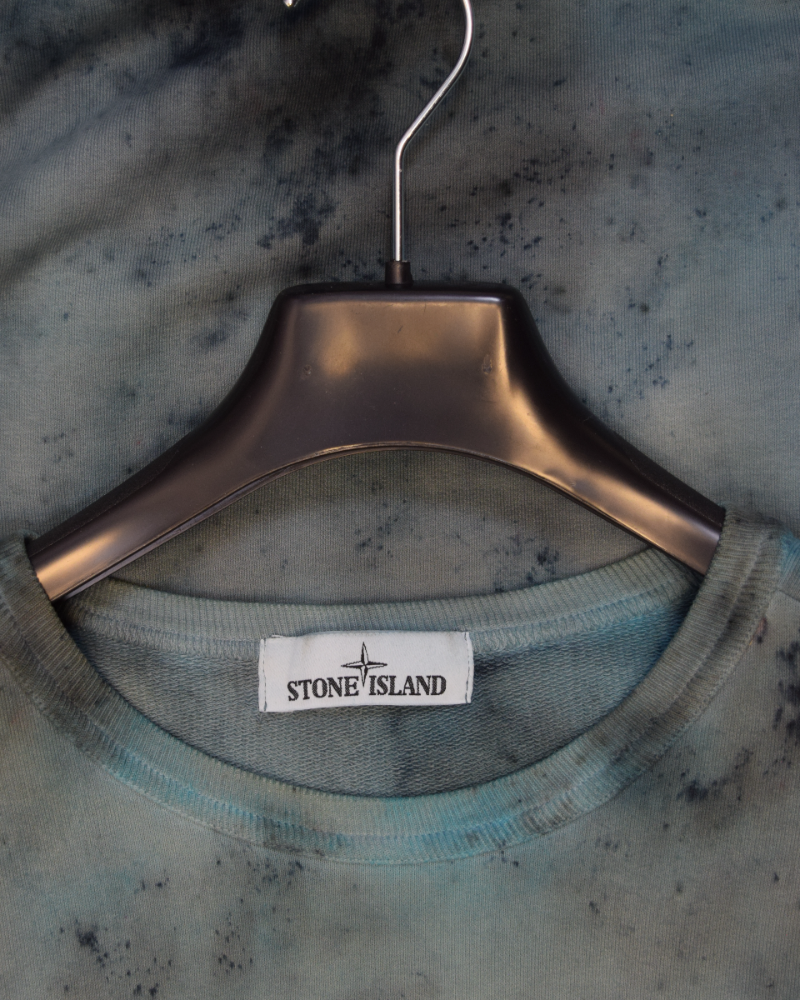 Stone island Chest Pocket Sweatshirt by SC Customs Blue detail view