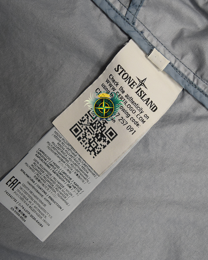 Stone Island Naslan Light Watro Chest Badge Jacket Light Blue - L
