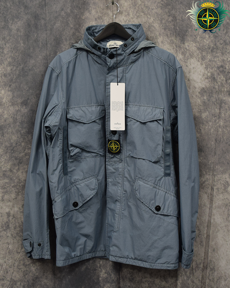 Stone Island Naslan Light Watro Chest Badge Jacket Light Blue - L