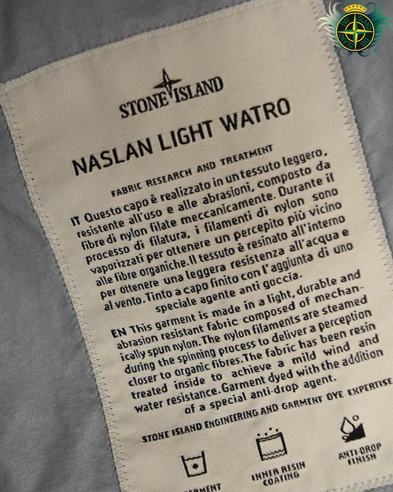 Stone Island Naslan Light Watro Chest Badge Jacket Light Blue - L
