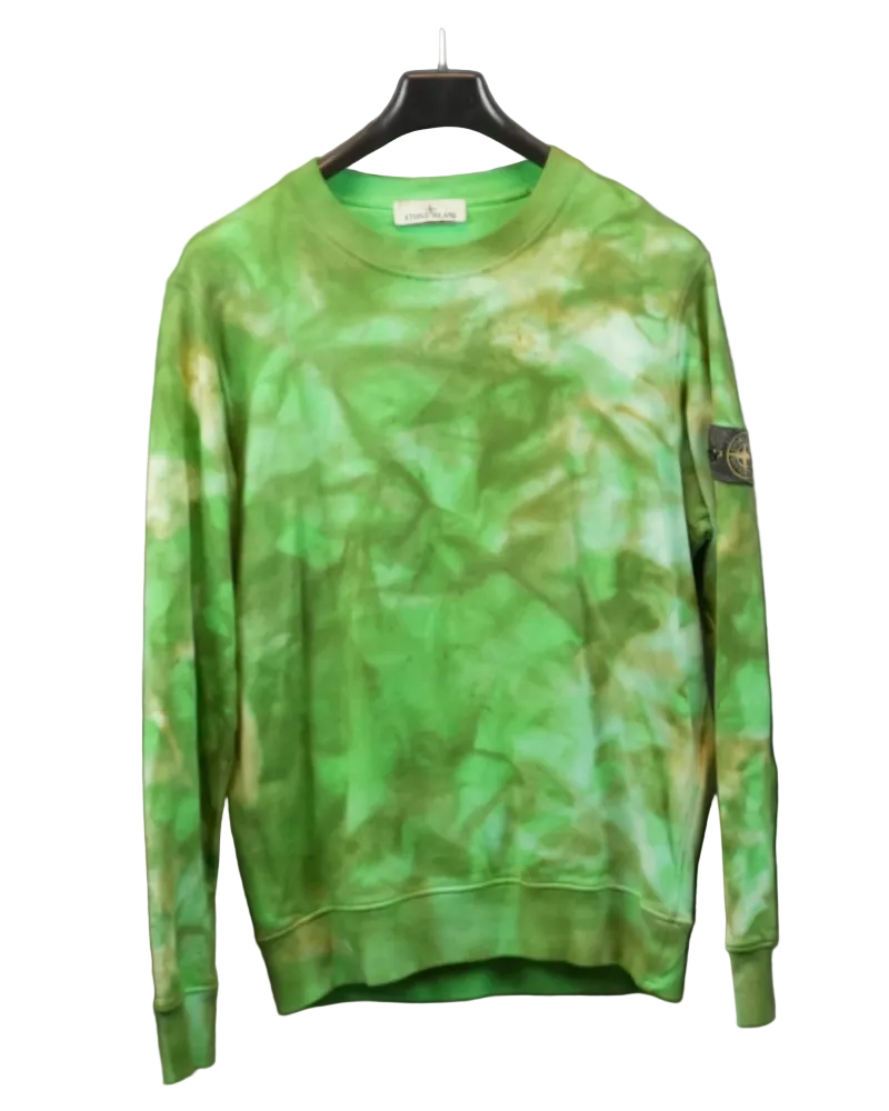 Stone Island Sweatshirt Custom by SC Customs Green front view