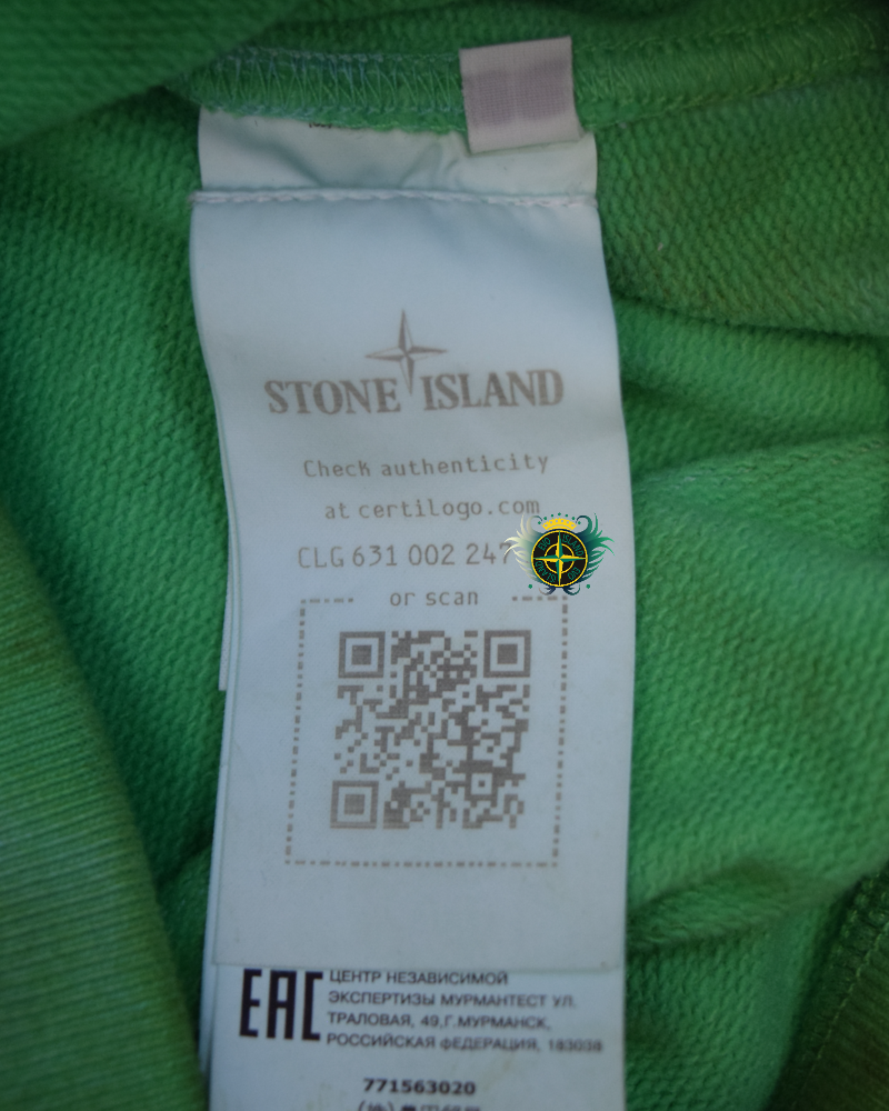 Stone Island Sweatshirt Custom by SC Customs Green detail view