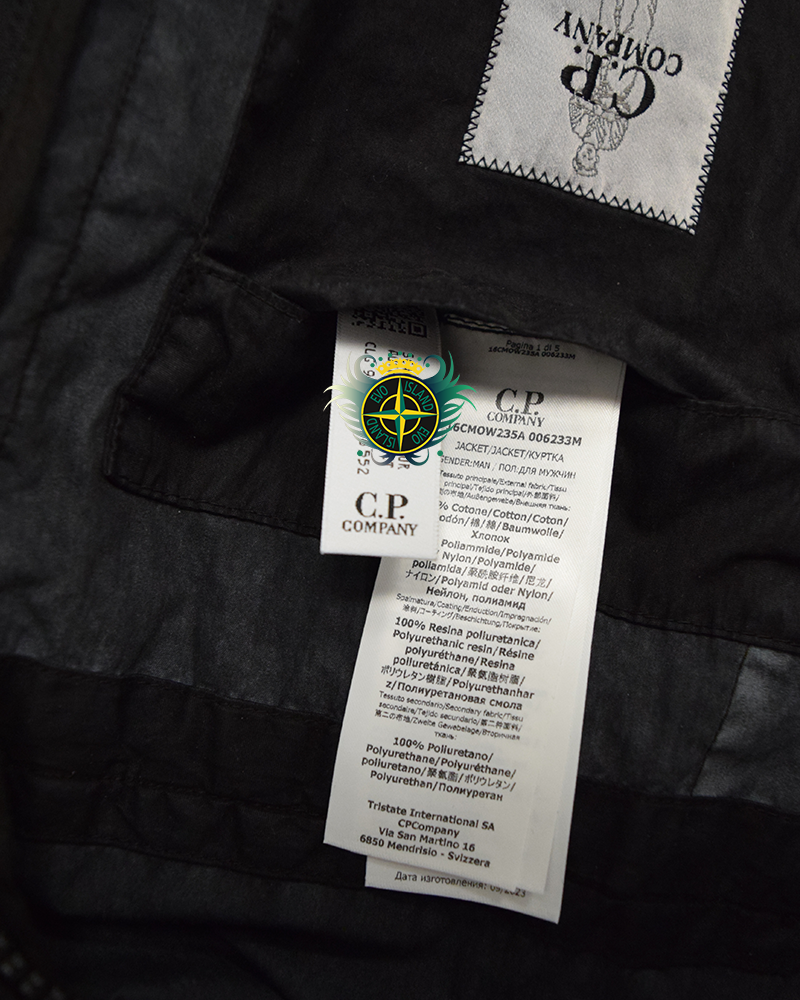 C.P Company 50 Fili Gum Mixed Material Jacket Black - M