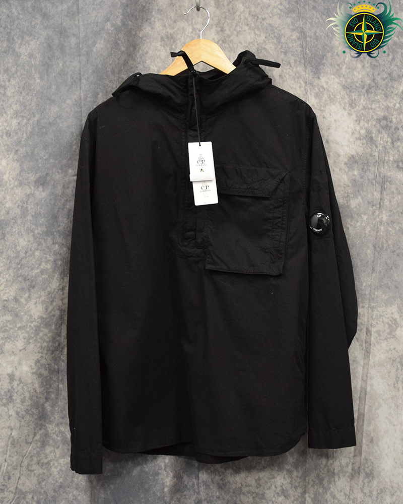C.P Company Quarter Zip Lense Hoodie Black - M