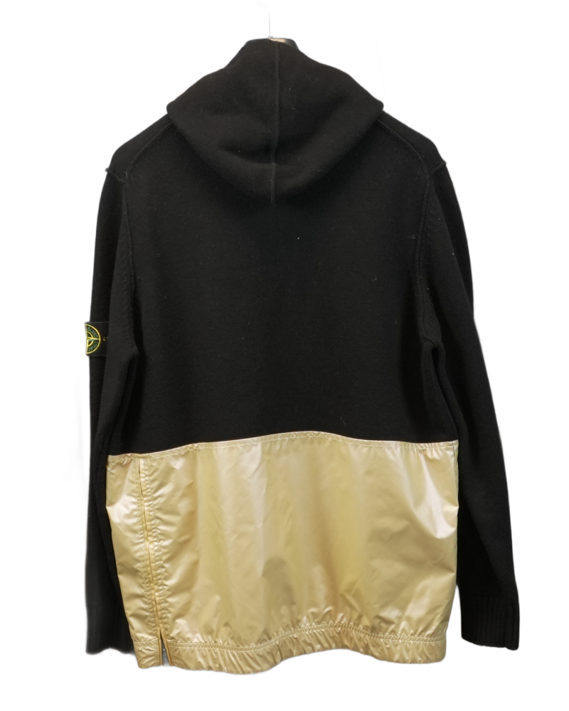 Stone island Iridescent Coating Tela Reflex Hoodie Black back view