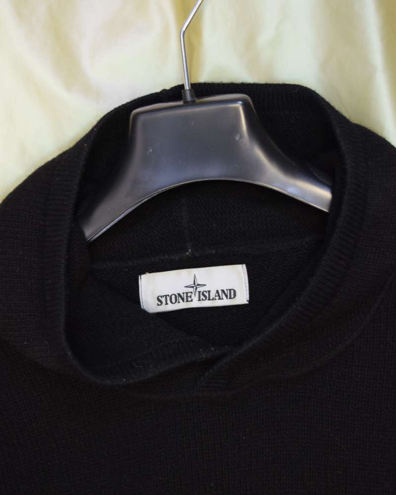 Stone island Iridescent Coating Tela Reflex Hoodie Black detail view