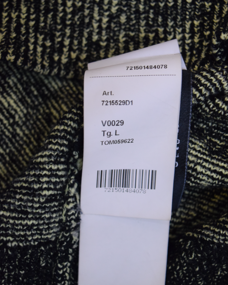 Stone island Twisted pixel camo knit jumper Black/yellow detail view
