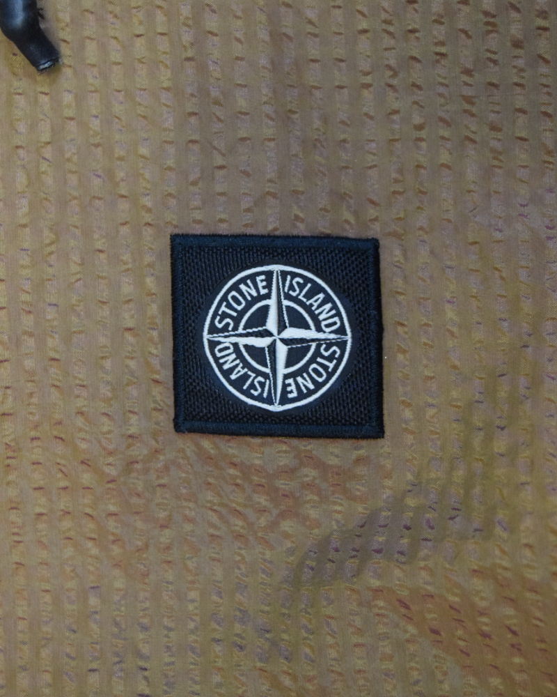 Stone island Poly Cover Frame Nylon Metal Hoodie Burnt Orange detail view