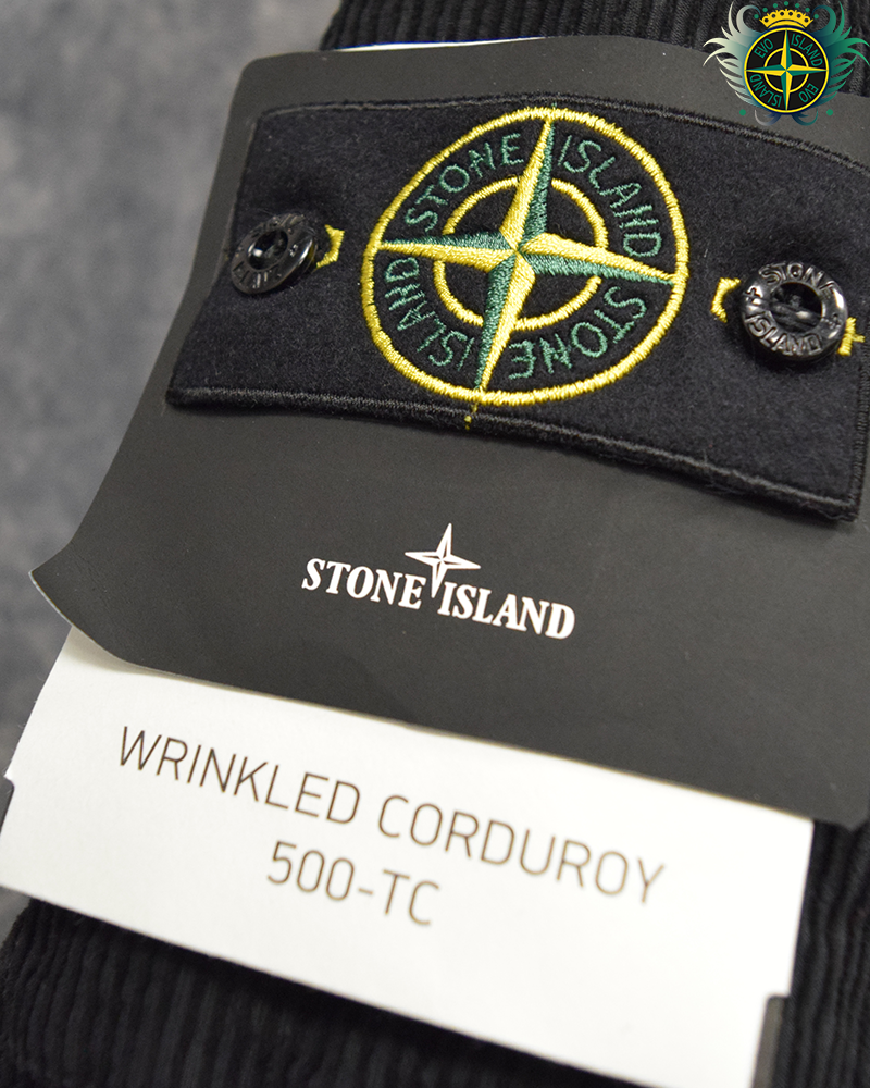 Stone Island Wrinkled Corduroy 500 Jacket Black - M