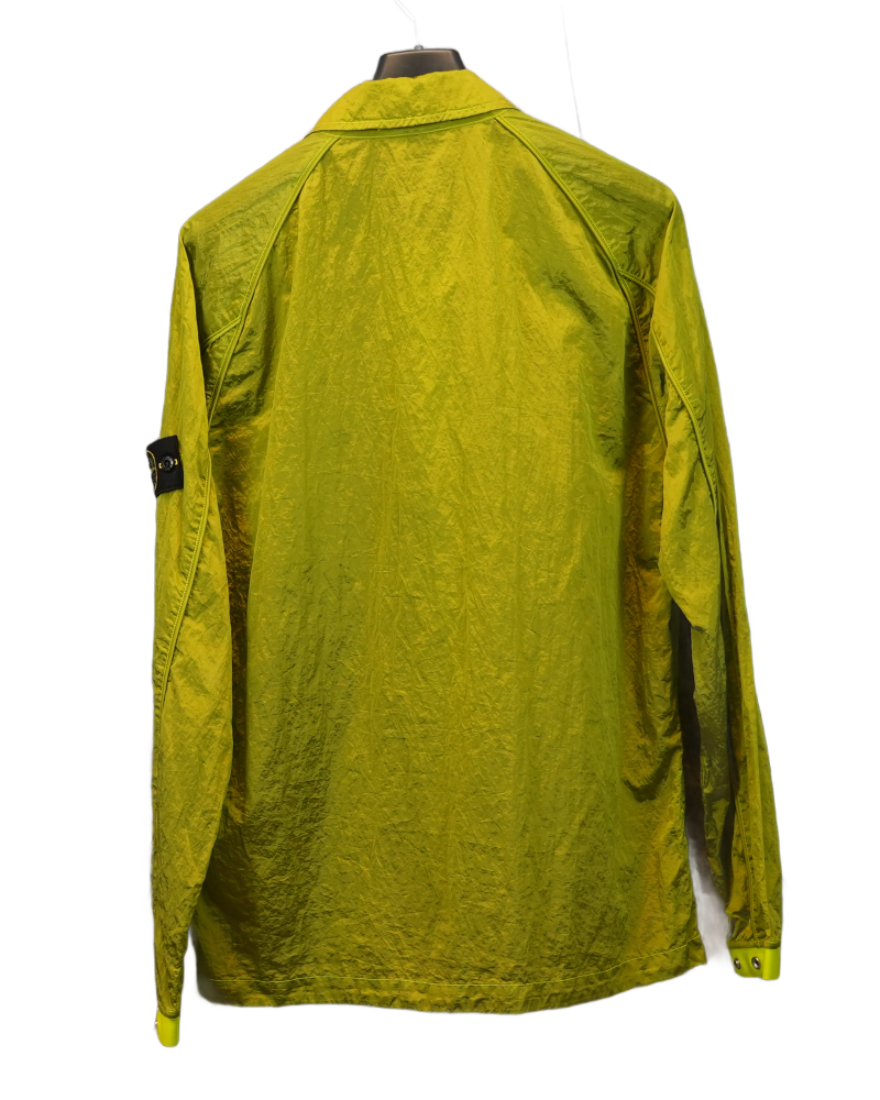 Stone Island Nylon Metal Overshirt Neon Yellow back view