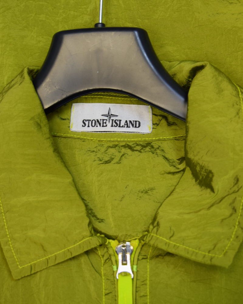 Stone Island Nylon Metal Overshirt Neon Yellow detail view