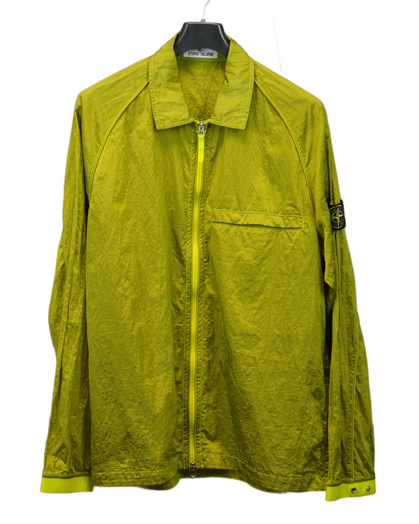 Stone Island Nylon Metal Overshirt Neon Yellow front view
