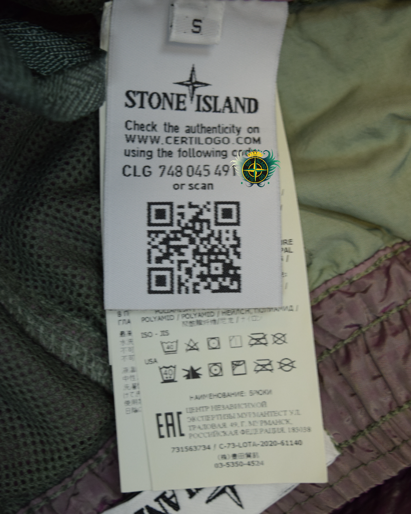 Stone island Poly Cover Frame Nylon Metal Joggers Purple detail view