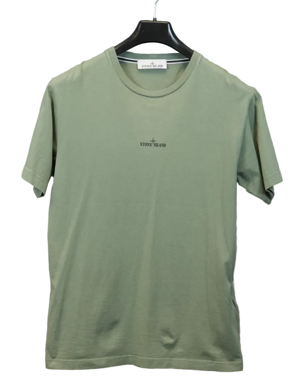 Stone Island Back Print Compass Print T-Shirt Green front view