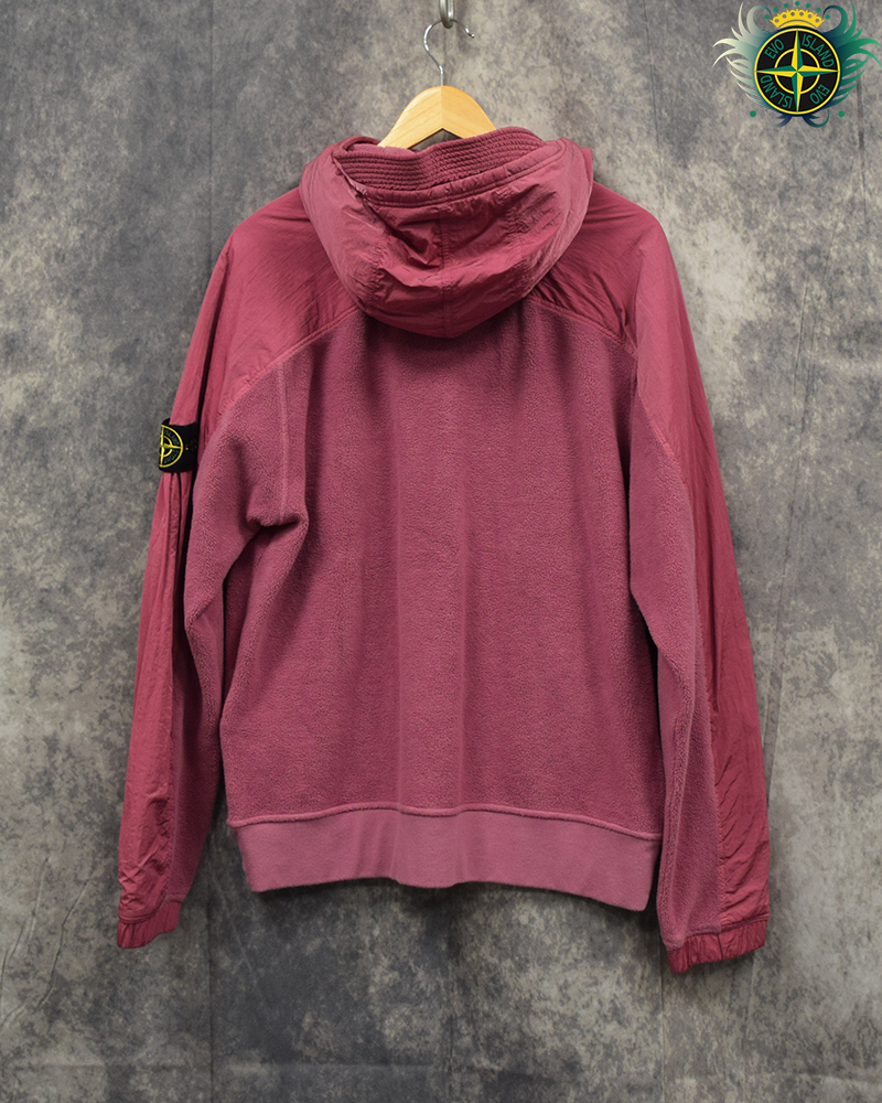 Stone Island Felpa / Nylon Fleece Hoodie Pink - L