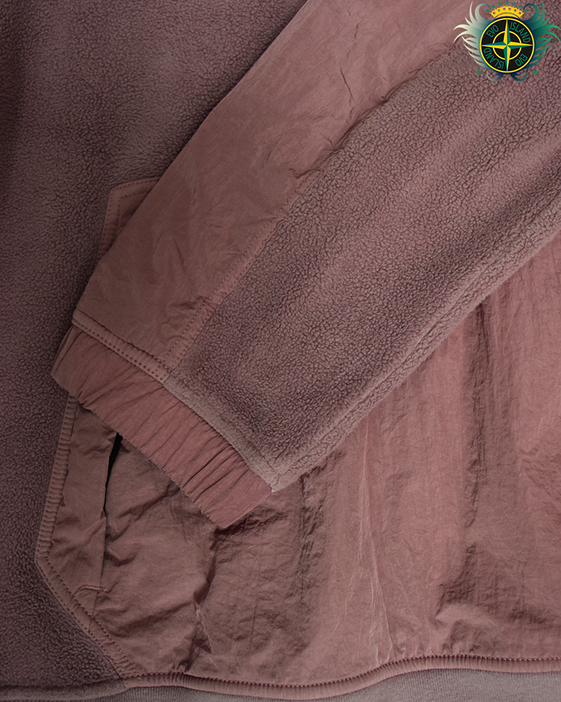 Stone Island Felpa / Nylon Fleece Hoodie Pink - L
