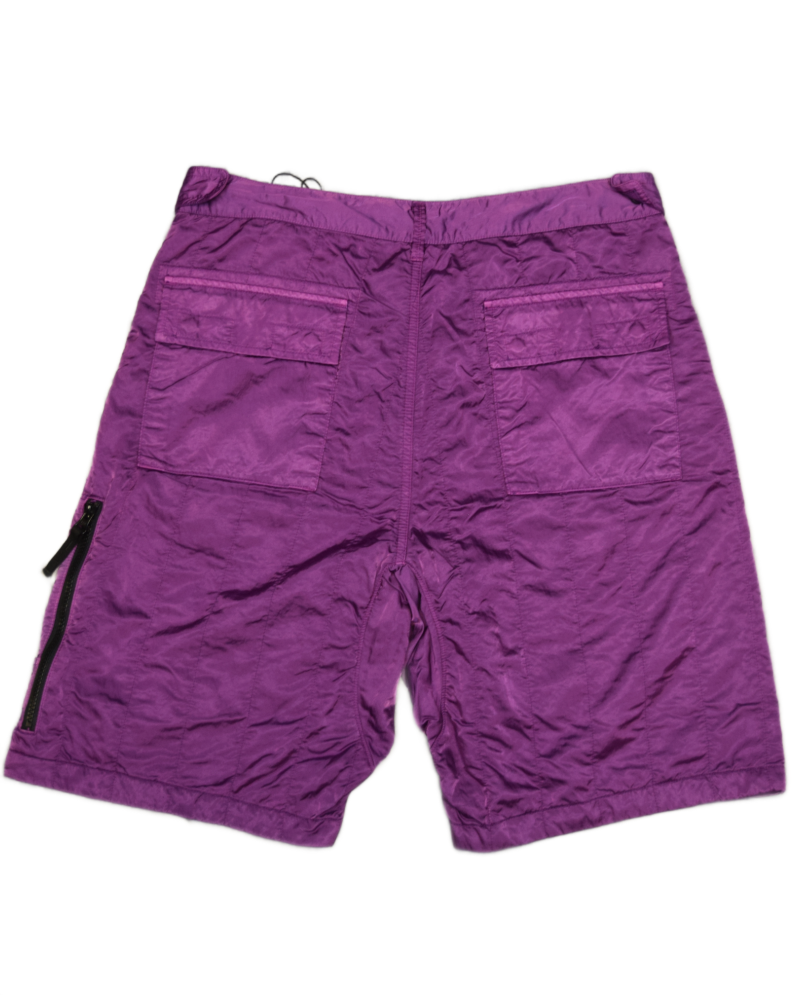 Stone Island Poly Silk Cargo Shorts Purple back view