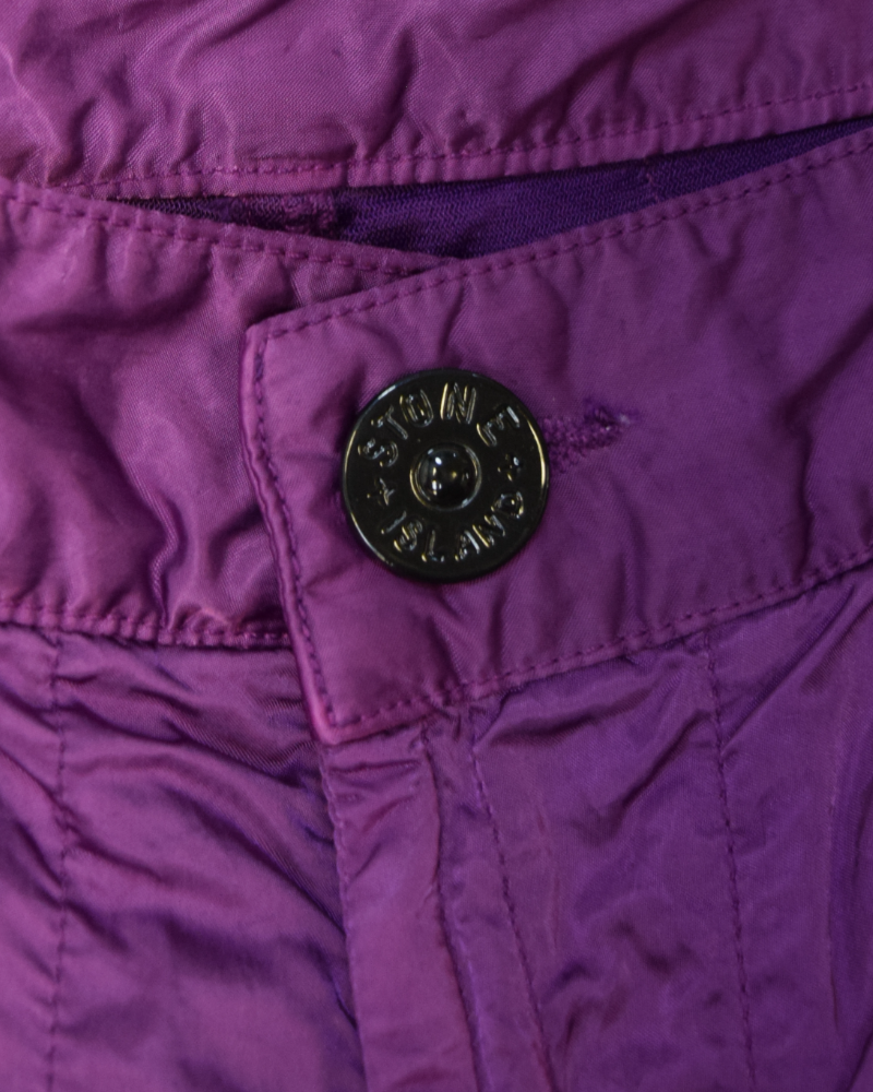 Stone Island Poly Silk Cargo Shorts Purple detail view