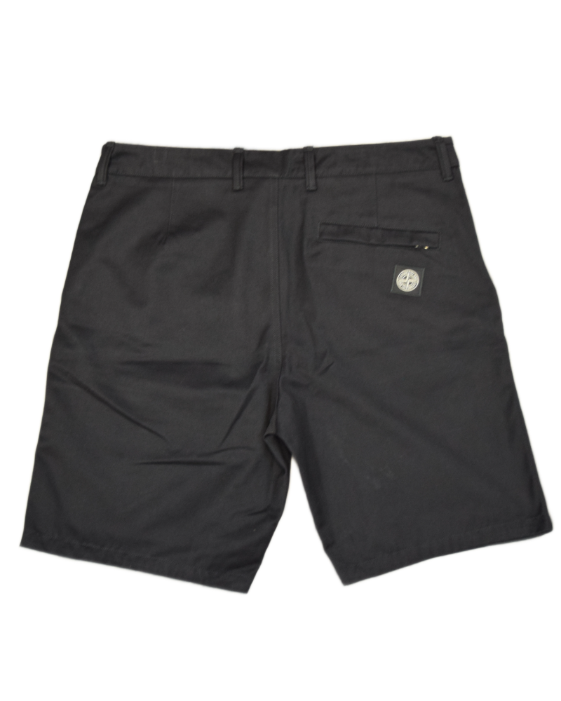 Stone Island Patch Project Cargo Shorts Black back view