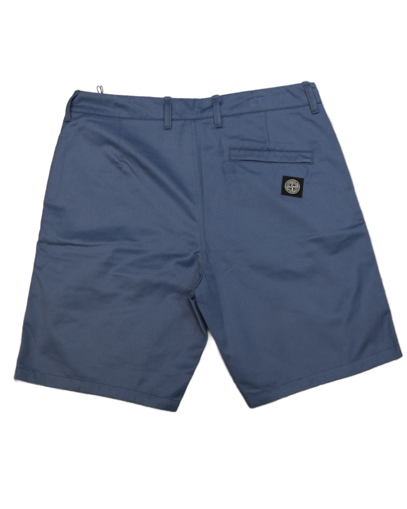 Stone Island Patch Project Cargo Shorts Blue back view