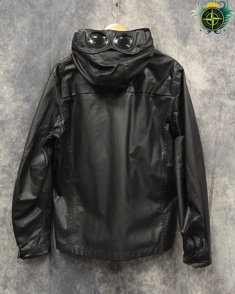 C.P Company Oil Skin Field Goggle Jacket Black - XL