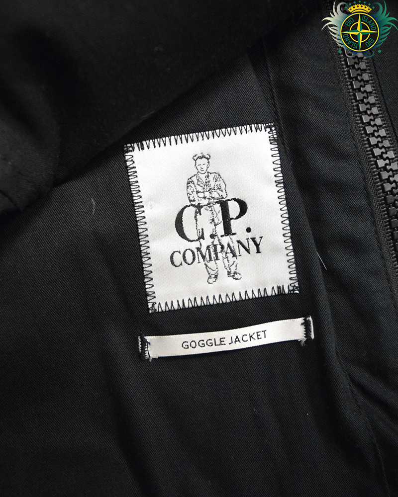 C.P Company Oil Skin Field Goggle Jacket Black - XL