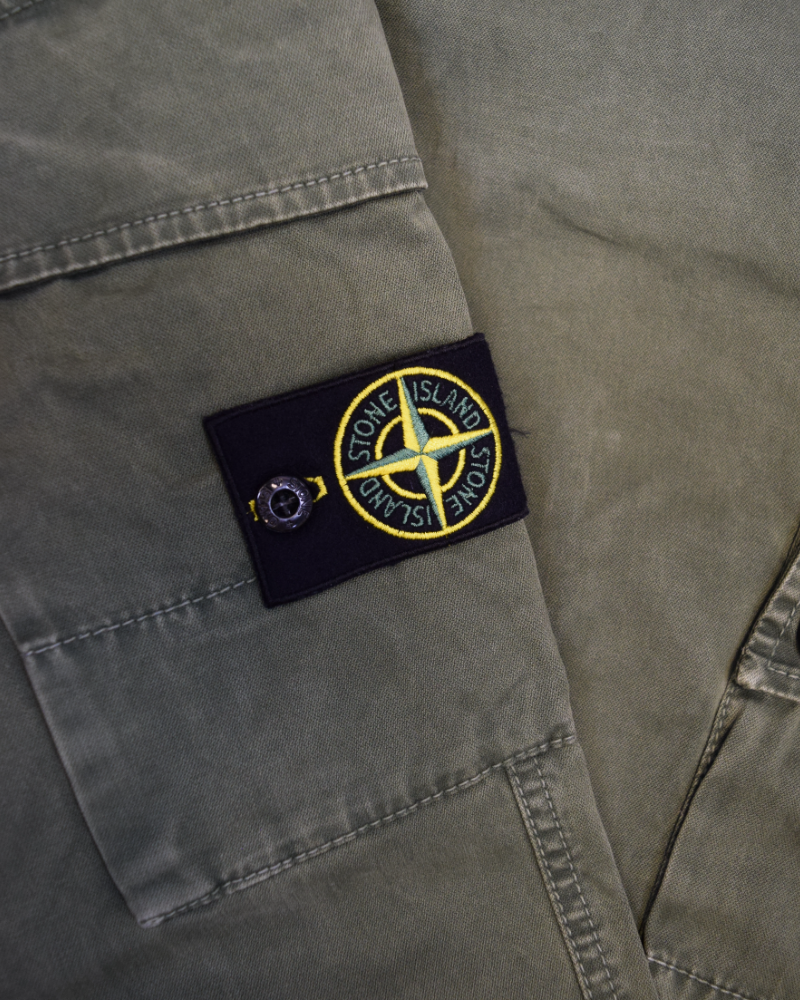 Stone Island Wash Look Cargos Green detail view