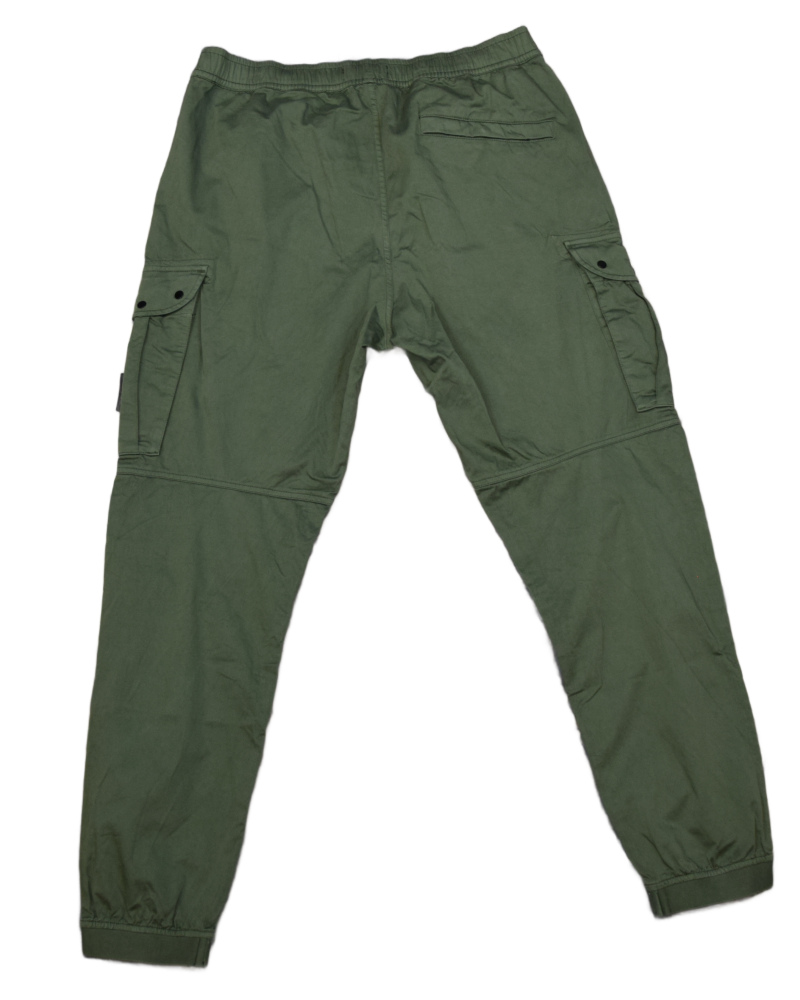 Stone Island Cuffed Cargos Green back view