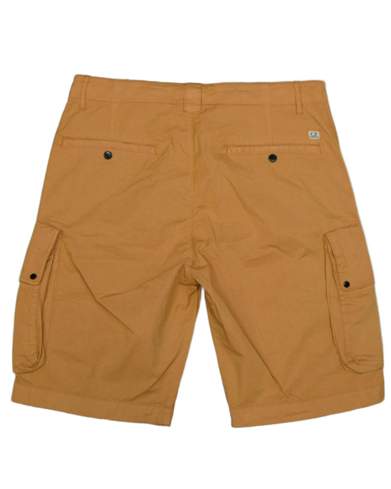 C.P Company Cotton Twill Stretch Bermuda Cargo Shorts Orange back view