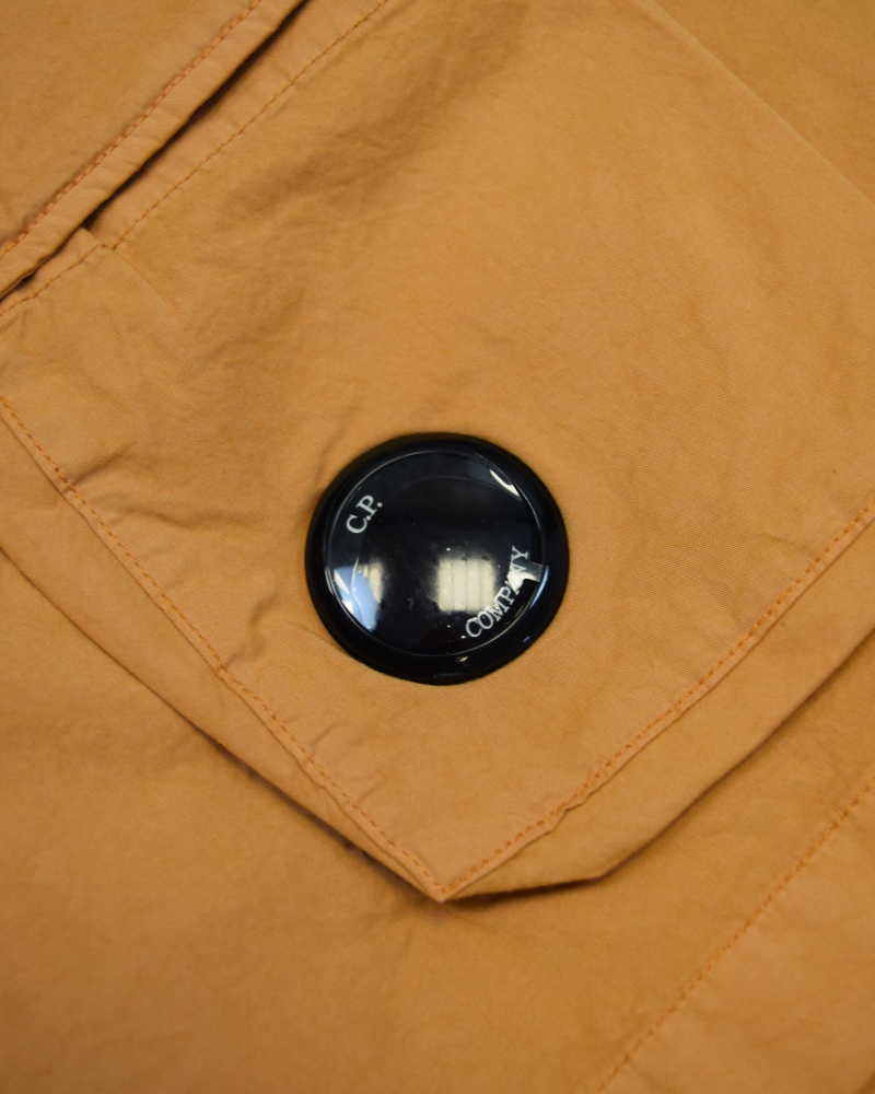 C.P Company Cotton Twill Stretch Bermuda Cargo Shorts Orange detail view