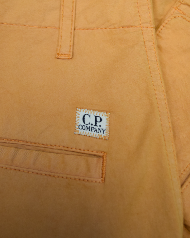 C.P Company Cotton Twill Stretch Bermuda Cargo Shorts Orange detail view