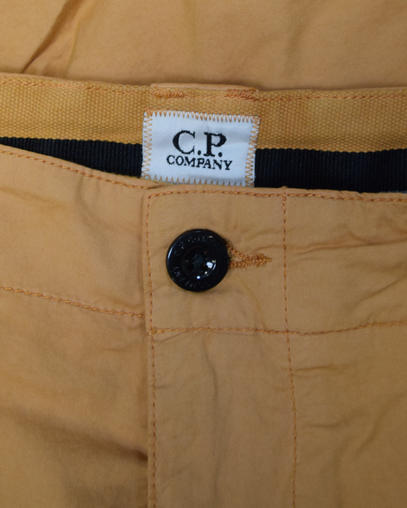 C.P Company Cotton Twill Stretch Bermuda Cargo Shorts Orange detail view