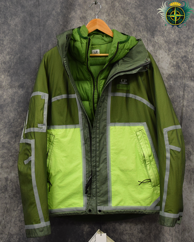 C.P Company Cortex 3 in 1 Reversible Down Jacket Green - XL