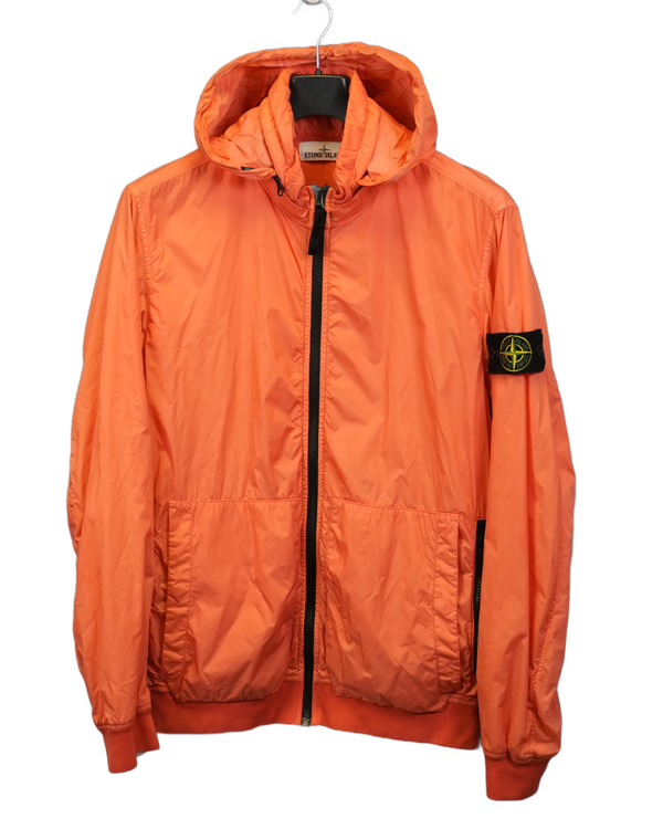 Stone Island Garment Dyed Crinkle Reps NY Jacket Orange front view