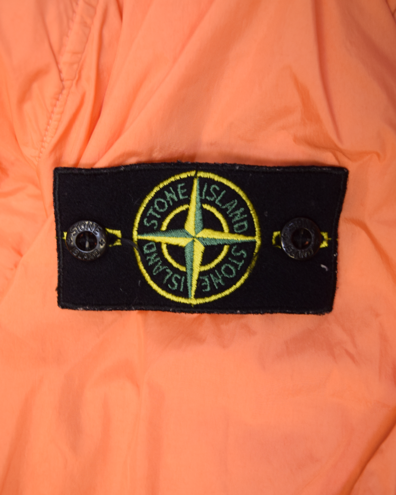 Stone Island Garment Dyed Crinkle Reps NY Jacket Orange detail view