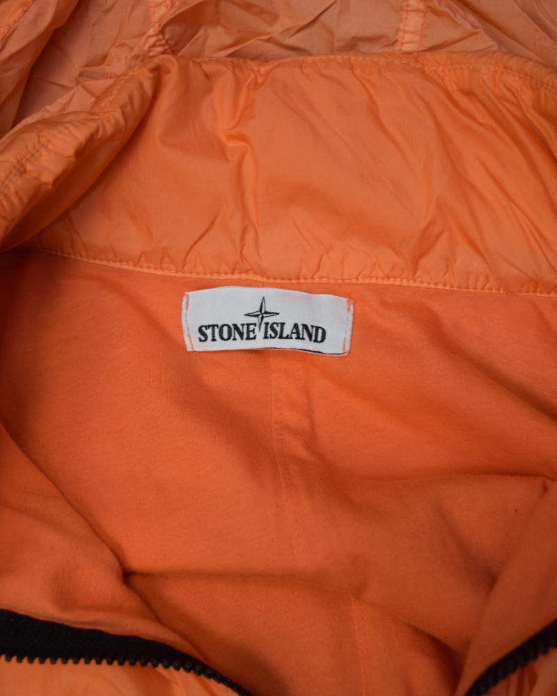 Stone Island Garment Dyed Crinkle Reps NY Jacket Orange detail view