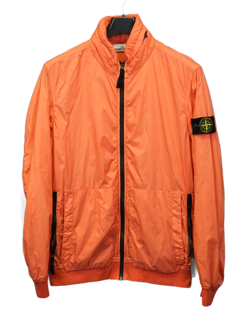 Stone Island Garment Dyed Crinkle Reps NY Jacket Orange detail view